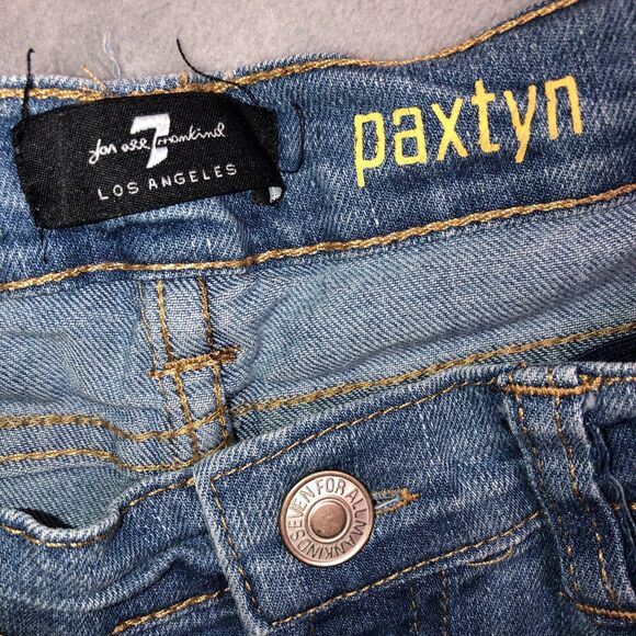 7 For All Mankind Women’s 12 Paxtyn Jeans Medium Wash Straight Leg 28x28 - Picture 5 of 9
